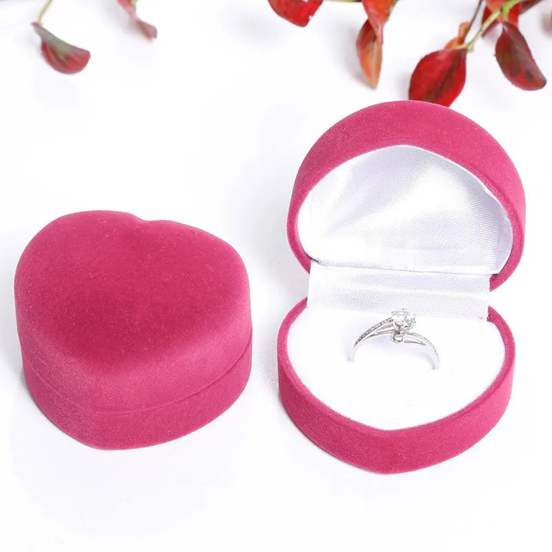 Simple Style Commute Heart Shape Plastic Valentine'S Day Jewelry Boxes