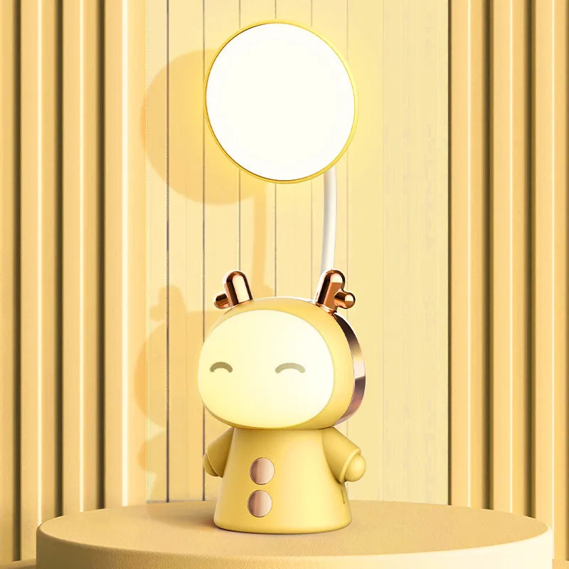 Creative learning rechargeable table lamp cartoon LED eye protection table lamp learning reading book lamp table lamp night light Wholesale