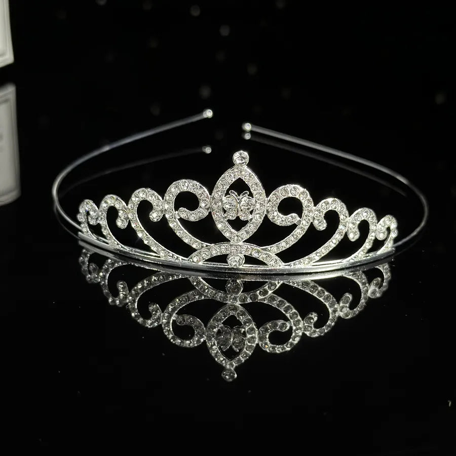 Crown headdress children's headdress alloy rhinestone hair accessories baby crown birthday party hair accessories manufacturers wholesale