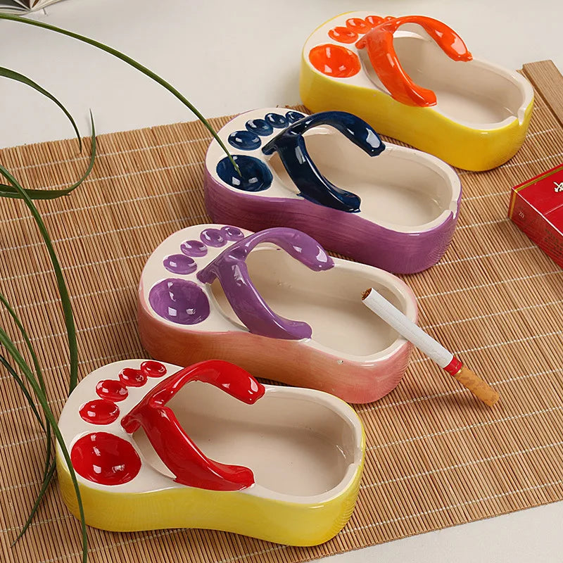 cute slippers white porcelain ornaments artificial decorations