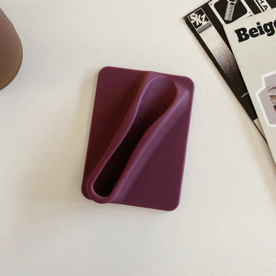 Simple Style Solid Color Silica Gel Phone Cases Phone Ring Grips