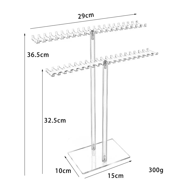 1 Piece Acrylic Basic Simple Style T Shape Jewelry Display Jewelry Rack