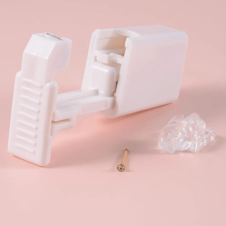 Disposable Low Beating Nose Stud Tool Nose Stud Staple Gun Built-in 316L Zircon Stainless Steel Earrings Nose Ring Nose Stud Piercing Tool