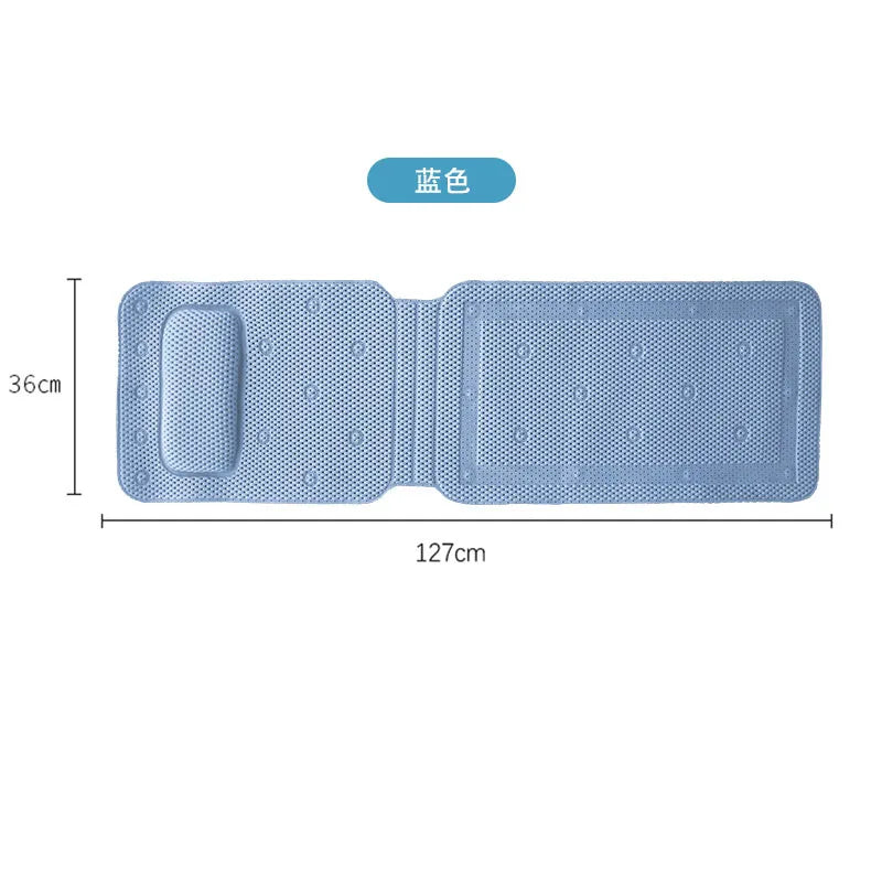 pvc foam long  cushion with pillow suction cup  cushion bath non-slip cushion pillow