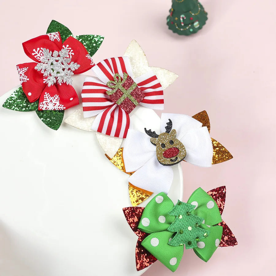 Christmas Cute Christmas Tree Snowflake Elk Ribbon Festival Party Supplies Party Accessories Any Match Assortment Pack