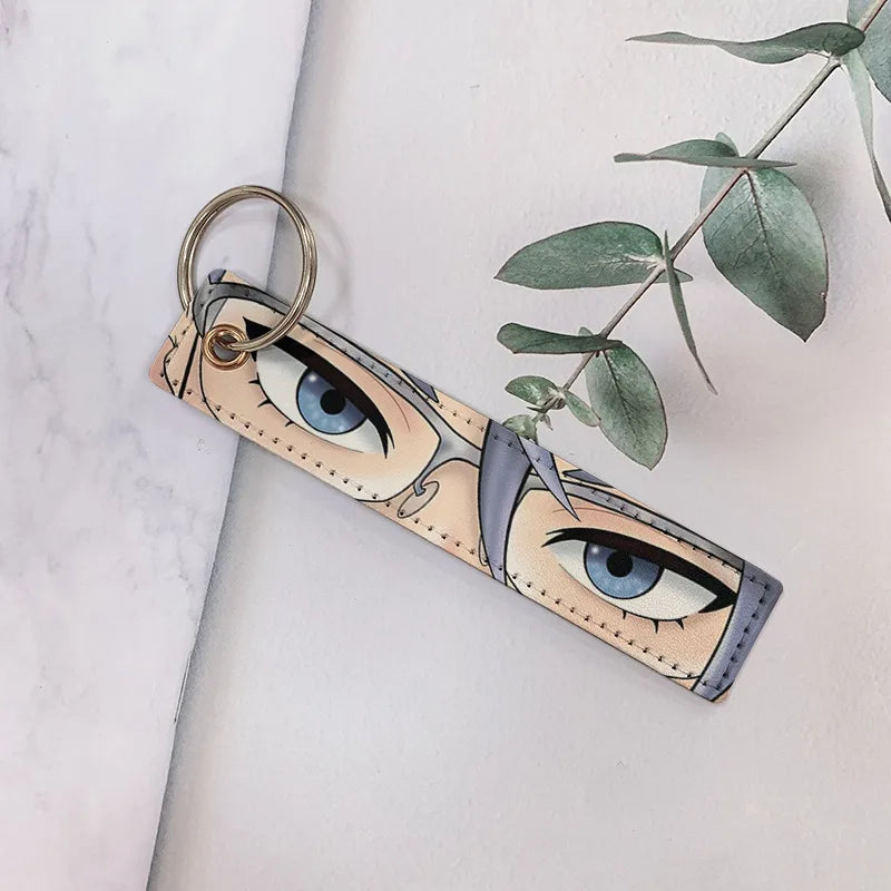 cartoon style cartoon pu leather printing bag pendant keychain