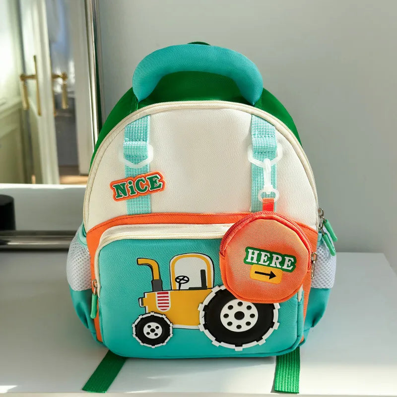 Vocabulary Words/Name Cartoon Car Casual Holiday School School Backpack Kids Backpack Functional Backpack