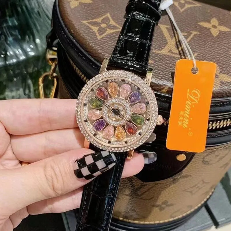 Elegant Luxurious Solid Color Buckle Quartz Watch Women's Watches