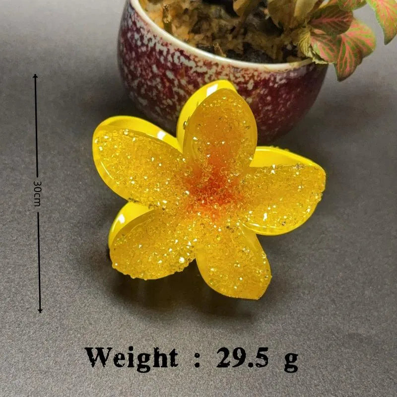 Elegant Classic Style Women's Flower Resin Hair Claws