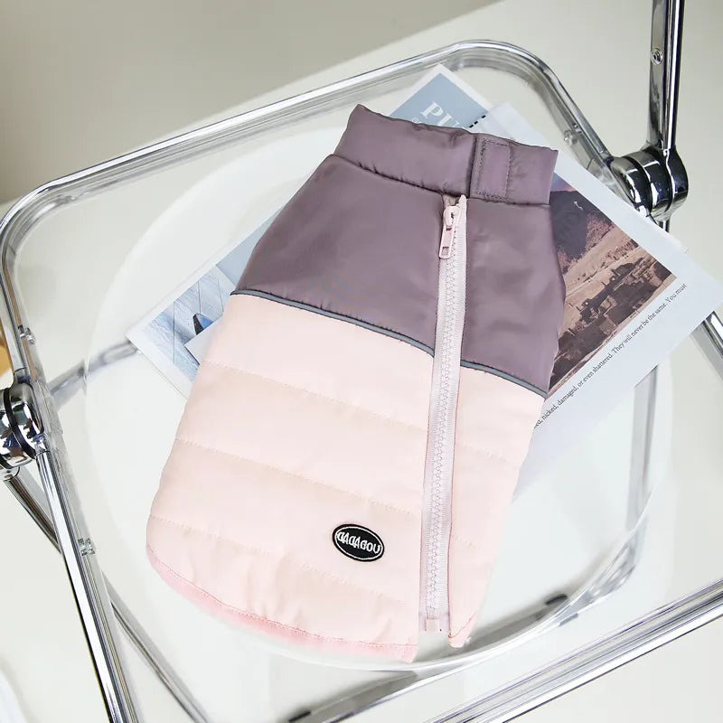 Pet Clothing Dog Clothes Autumn and Winter Clothes Thickened Leg Cotton Vest Pet Clothes 22 Stitching Zipper Cotton Vest