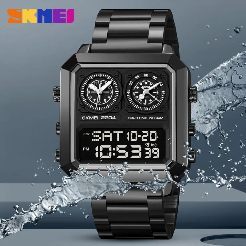 Vintage Style Classic Style Square Electronic Watch Men's Watches