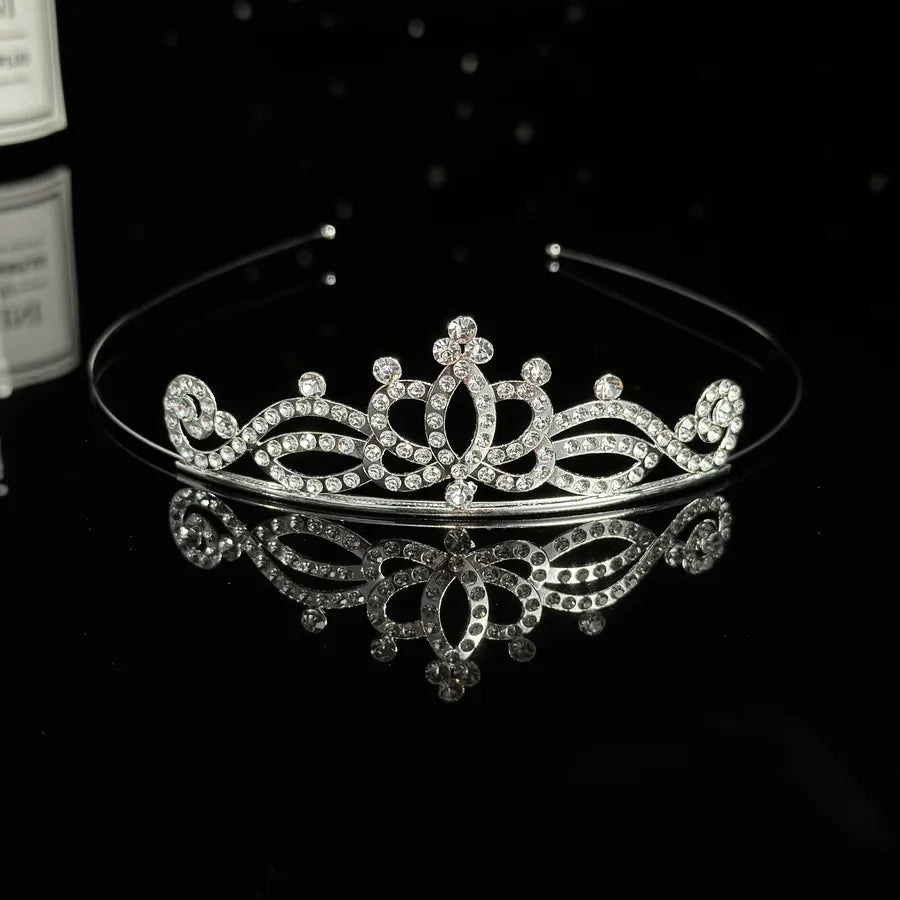 Crown headdress children's headdress alloy rhinestone hair accessories baby crown birthday party hair accessories manufacturers wholesale