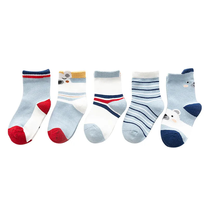 New Children's Socks Spring and Autumn Cotton Cartoon Children's Socks Boys and Girls Baby Socks Autumn and Winter Cute Children's Socks Wholesale