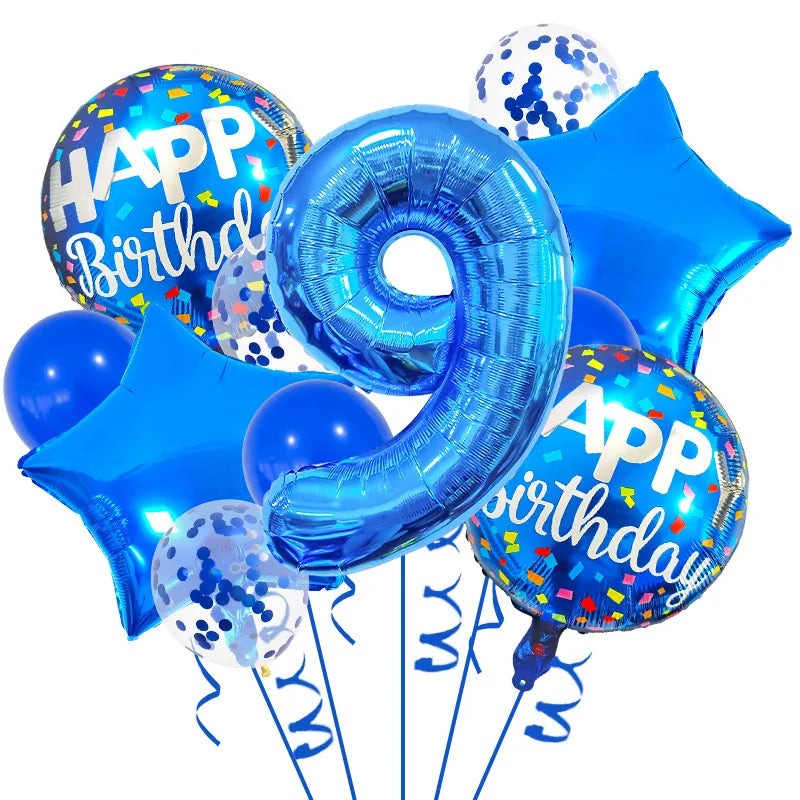 Birthday IG Style Letter Number Star Aluminum Film Party Festival Balloons