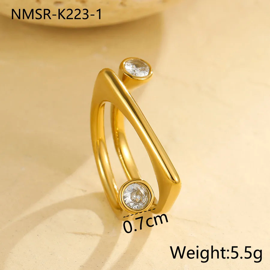 Wholesale Jewelry IG Style Elegant Exaggerated Pentagram Heart Shape 304 Stainless Steel Open Rings