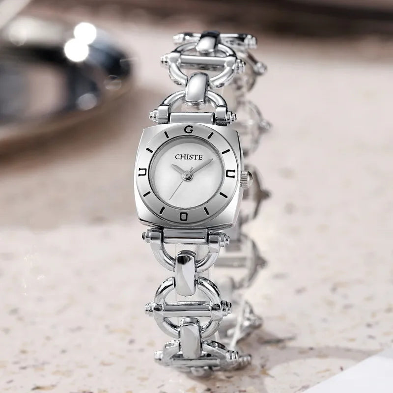 Simple Style Classic Style Solid Color Jewelry Buckle Quartz Watch Women's Watches
