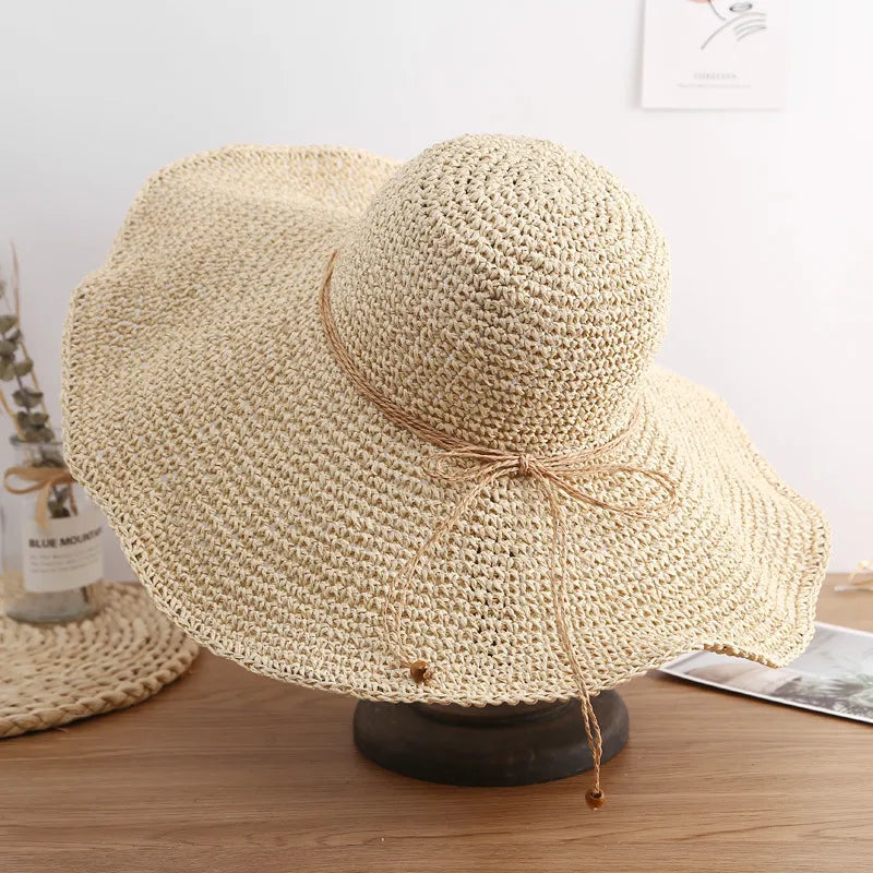 Women's Vacation Bow Knot Big Eaves Sun Hat