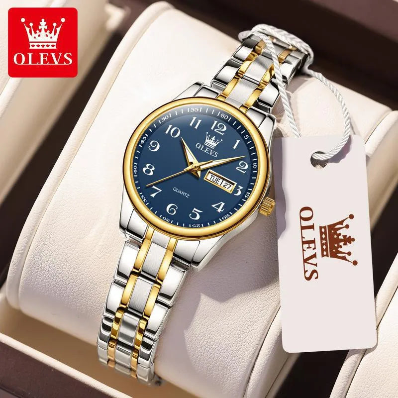 Casual Solid Color Butterfly Double Snap Quartz Women's Watches