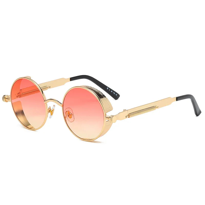 hip-hop punk streetwear round pc round frame full frame men's sunglasses