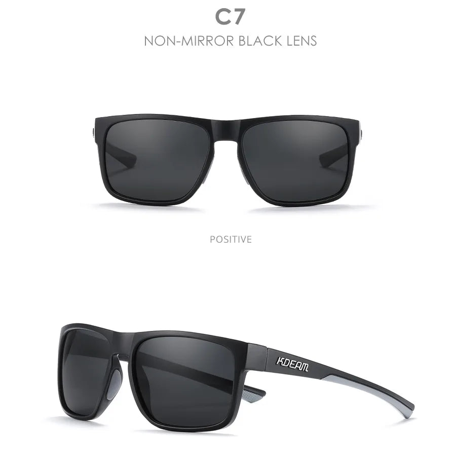casual sports solid color pc square full frame men's sunglasses