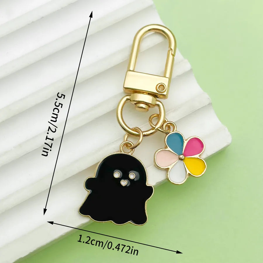 Halloween Ghost Cartoon Couple Car Keychain Pendant Ring Creative Personalized Alloy Bag Decorations Small Hanging Ornaments