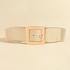 elegant business formal solid color pu leather women's leather belts