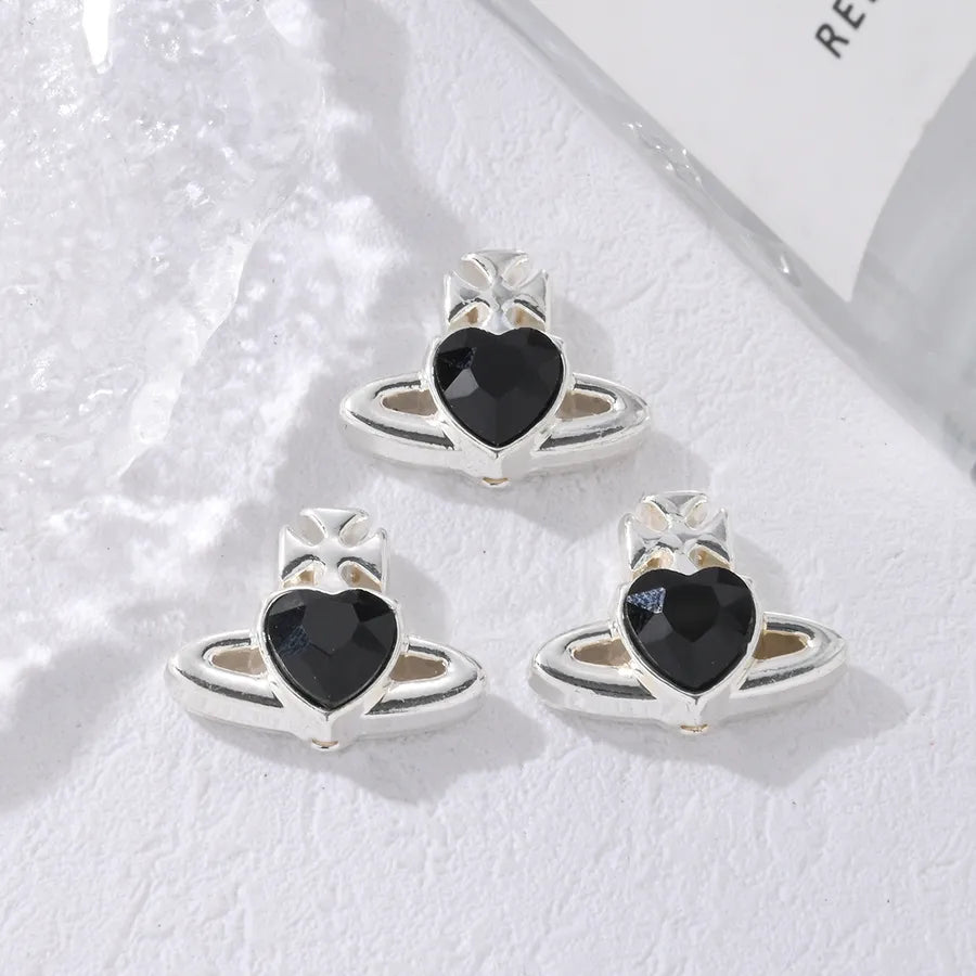 3 Pieces Diameter 3mm Hole Under 1mm Alloy Zircon Letter Beads