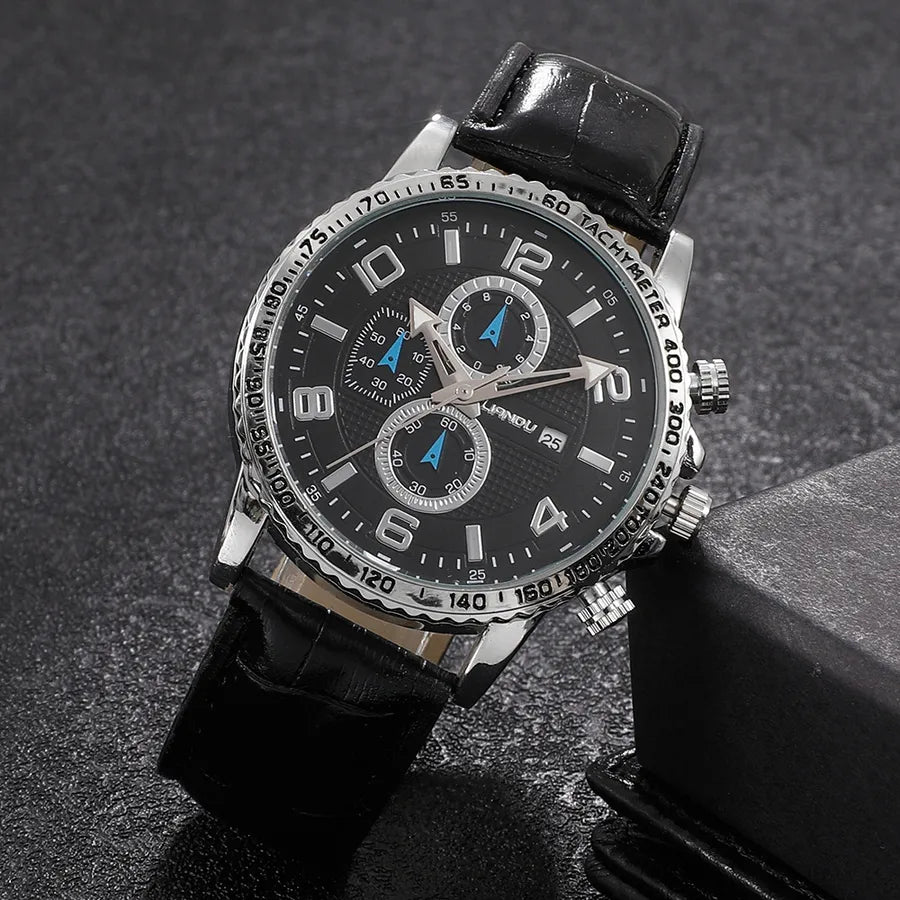 business geometric buckle quartz men's watches