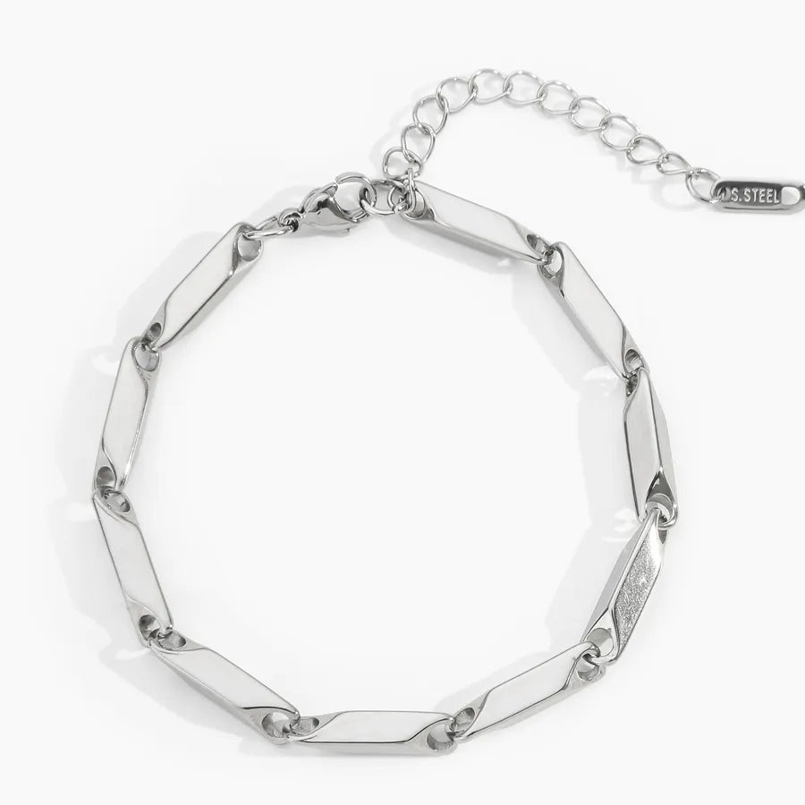 Simple Style Rhombus 304 Stainless Steel  Bracelets In Bulk