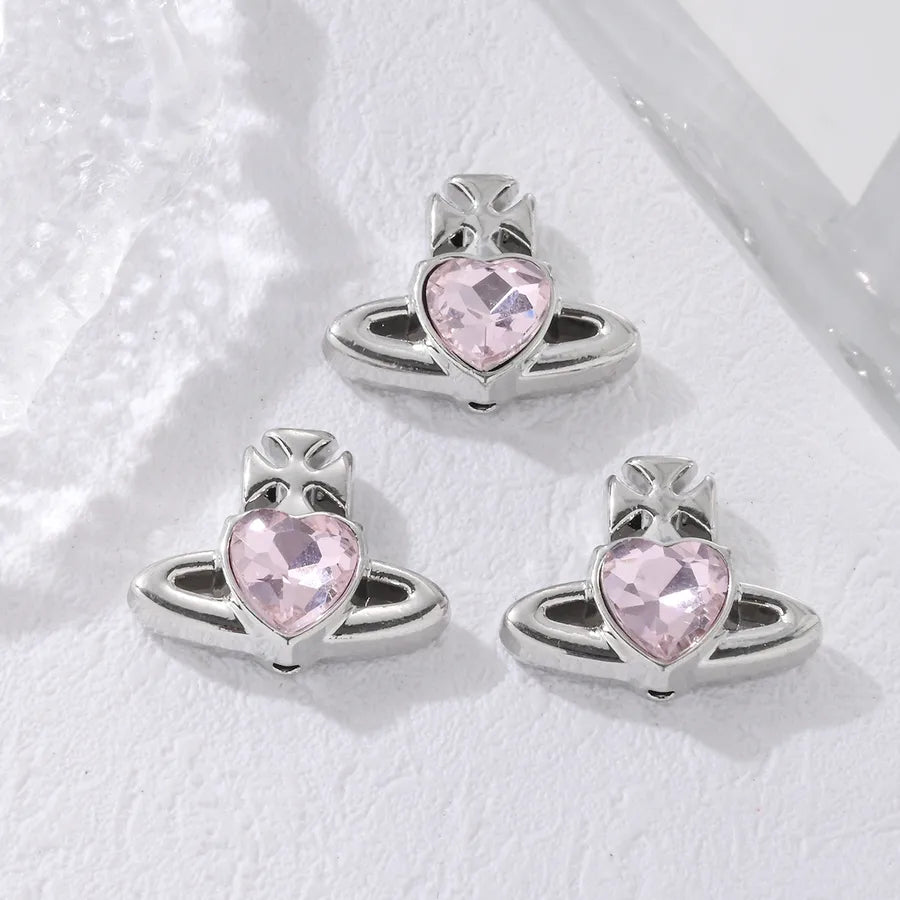 3 Pieces Diameter 3mm Hole Under 1mm Alloy Zircon Letter Beads