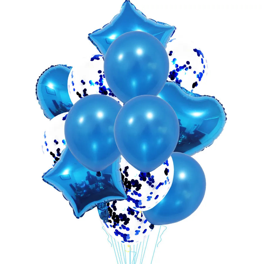 birthday simple style star heart shape aluminum film indoor outdoor party balloons