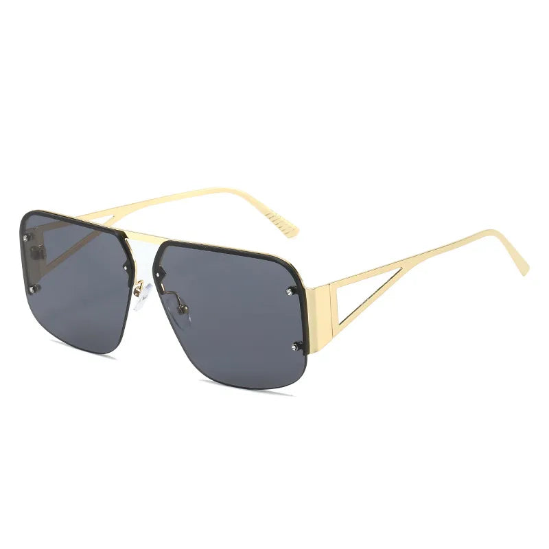 classic style geometric pc square full frame men's sunglasses