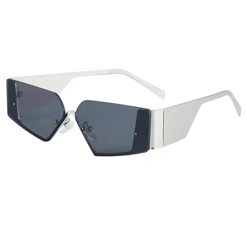 Y2K Hawaiian Irregular Geometric Pc Tinted Lenses Polygon Frameless Women's Sunglasses