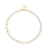 lady heart shape freshwater pearl shell beaded knitting necklace