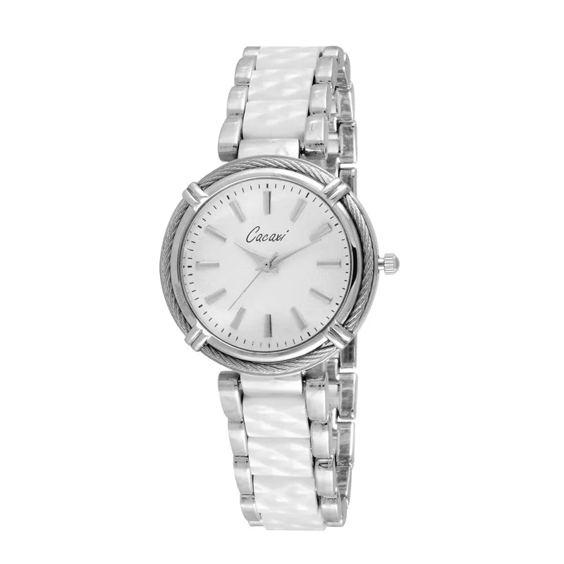 Simple Style Classic Style Solid Color Jewelry Buckle Quartz Watch