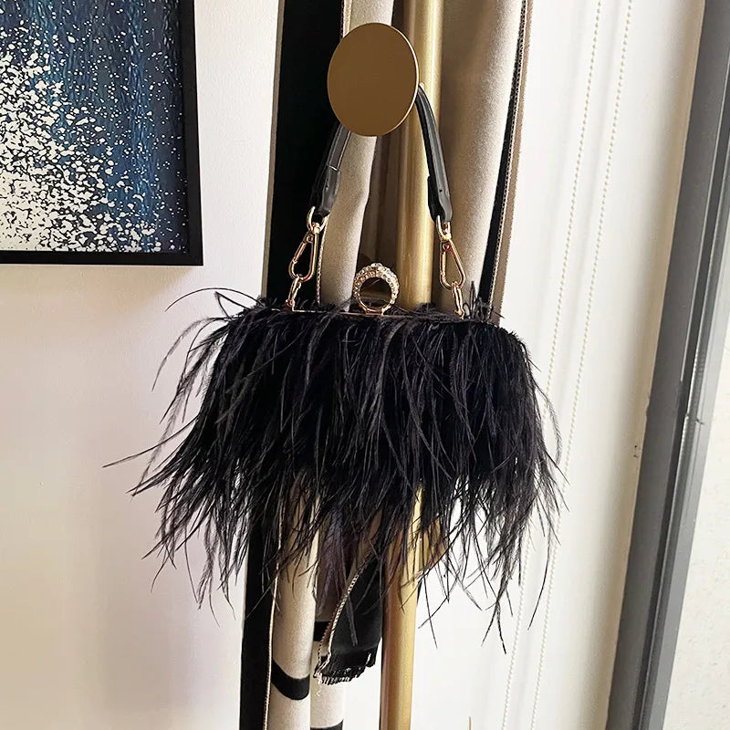 women's medium spring&summer plush fashion handbag