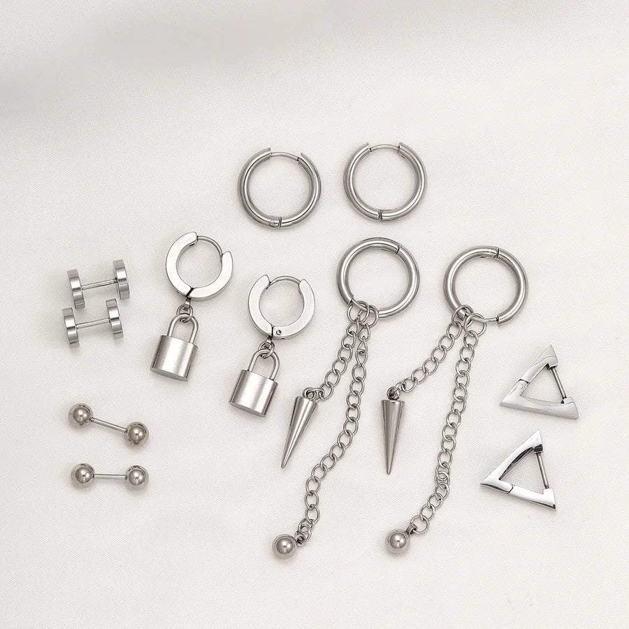 1 Set IG Style Simple Style Geometric Plating Alloy Earrings