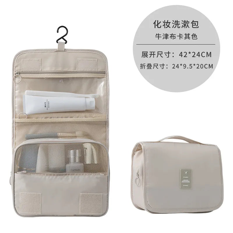 Hanging Cosmetic Bag Advanced Wash Bag Large Capacity Dry and Wet Separable Mesh Hanging Advanced Cosmetic Bag