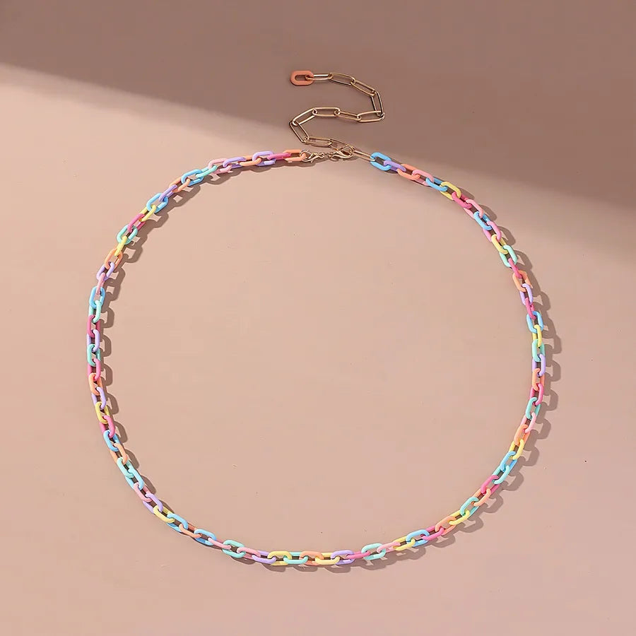 simple style round glass beaded women's waist chain