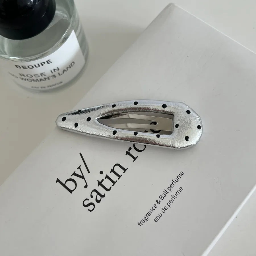 IG Style Elegant Cute Women's Polka Dots Pu Leather Alloy Hair Clip