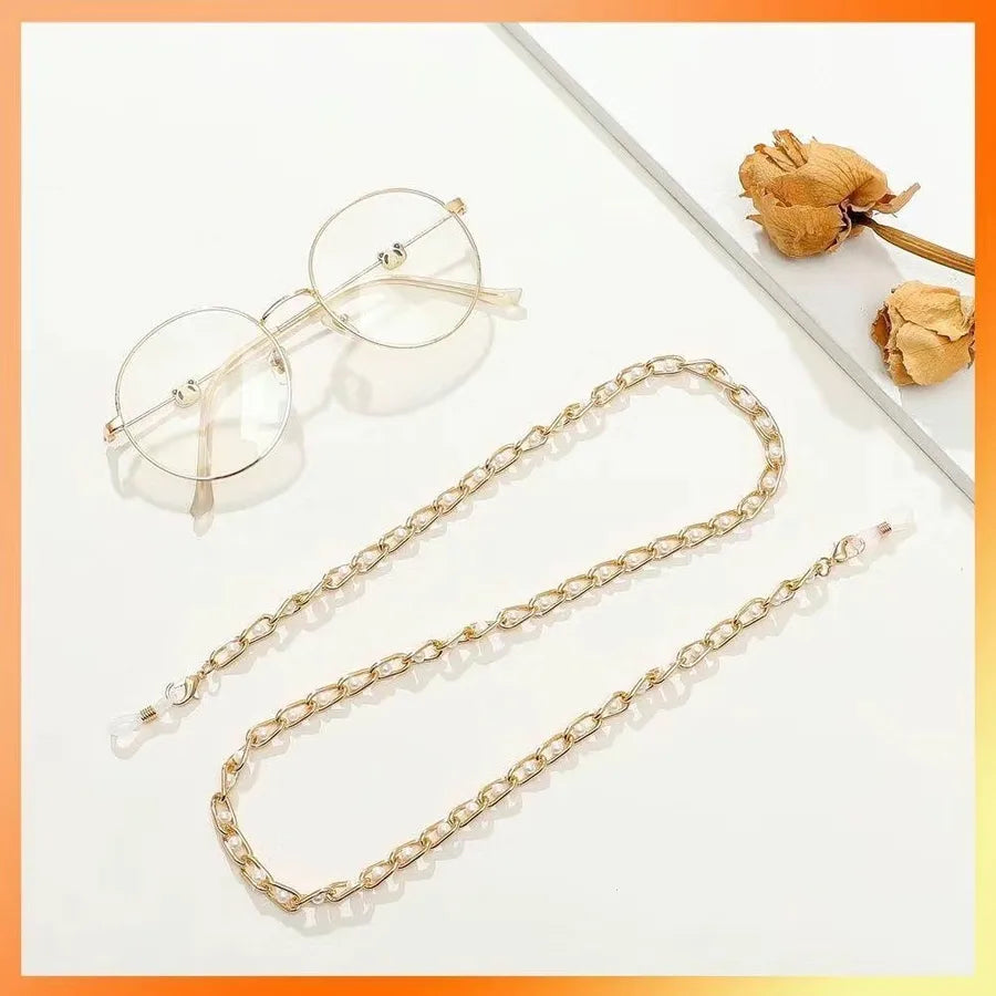 ins Crystal Shell Pearl Glasses Chain Fine Glasses Lanyard Chain Tassel Jewelry Necklace Anti-slip Chain