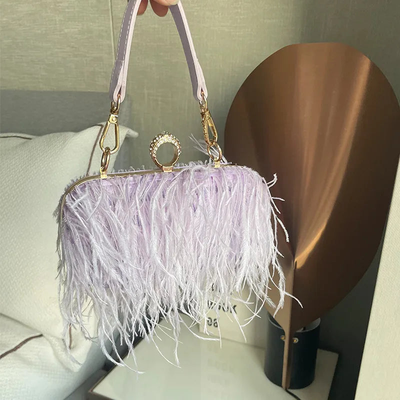 women's medium spring&summer plush fashion handbag
