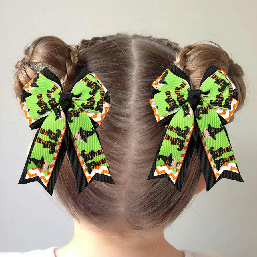 Halloween Butterfly Knot Ribbon Hair Clip Spider Ghost Girls Children's Funny Hair Accessories  Style