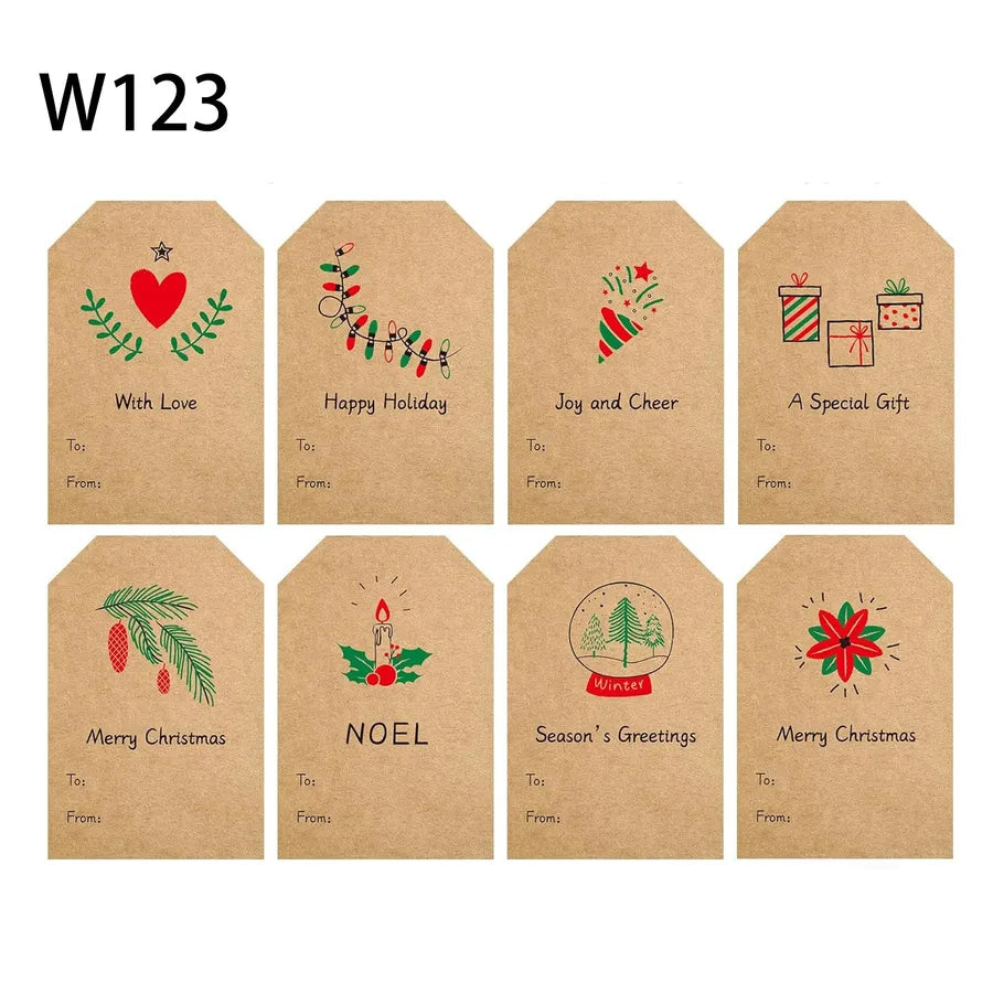 Handmade Christmas Thank You Gift Decorations 10 Pack Adhesive Labels Stickers Craft Series Paper Not Dry