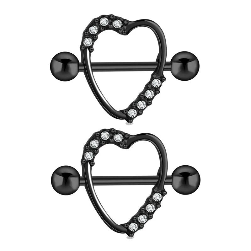 1 Pair Nipple Rings & Studs Simple Style Classic Style Solid Color 304 Stainless Steel Plating Nipple Rings & Studs