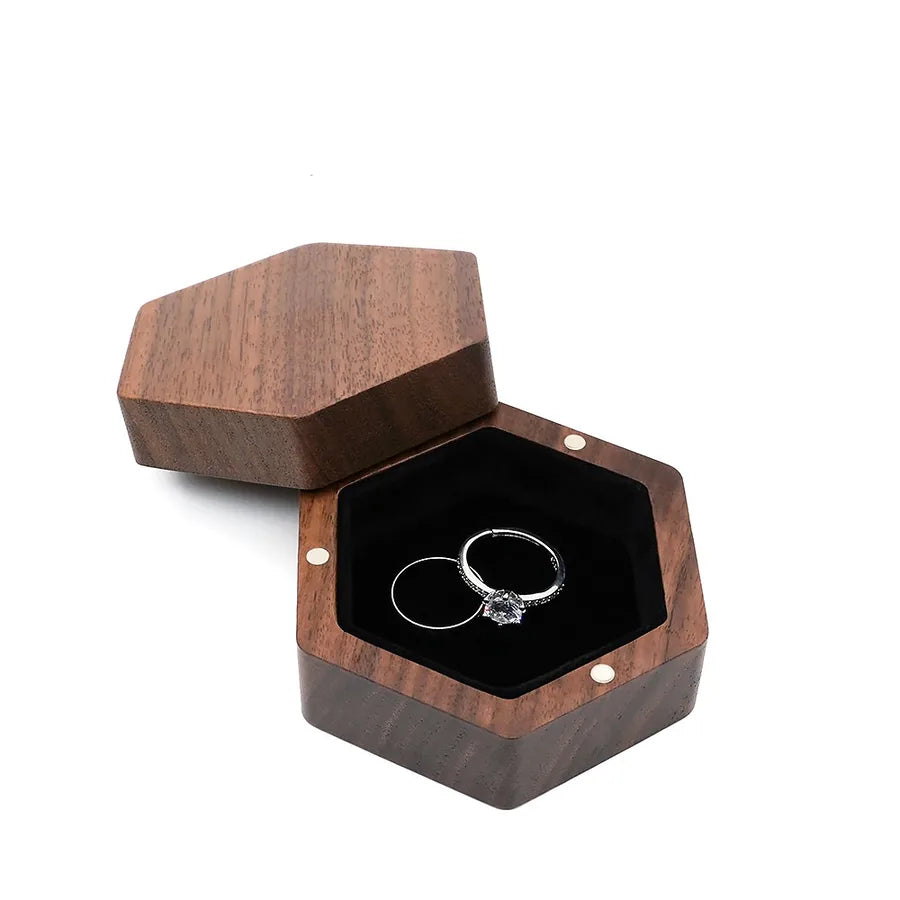 Wood Casual Elegant Luxurious Solid Color Jewelry Boxes