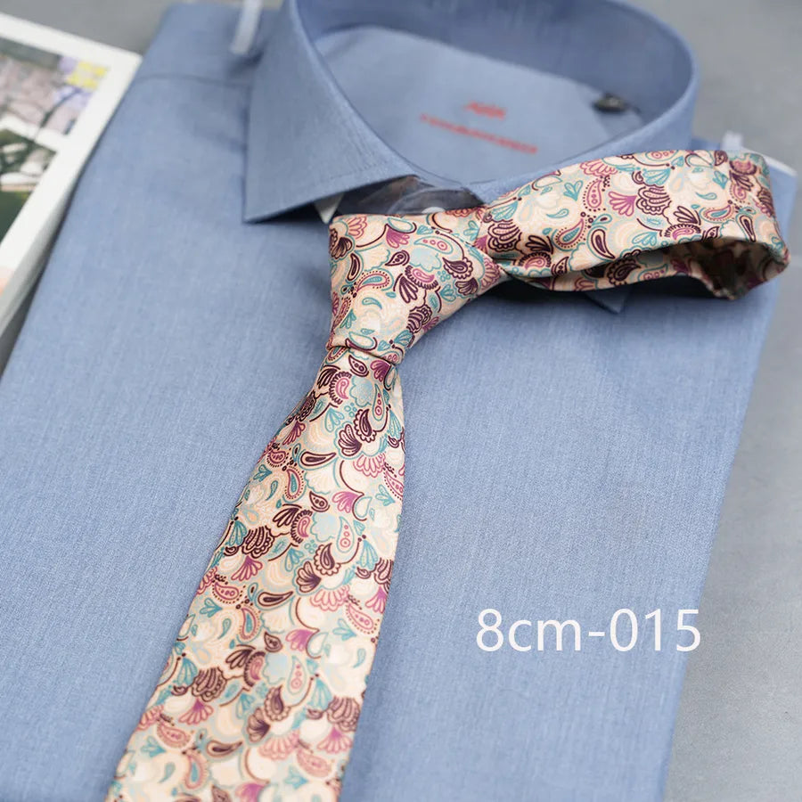 Casual Ditsy Floral Plant Polyester Yarn Men's Tie