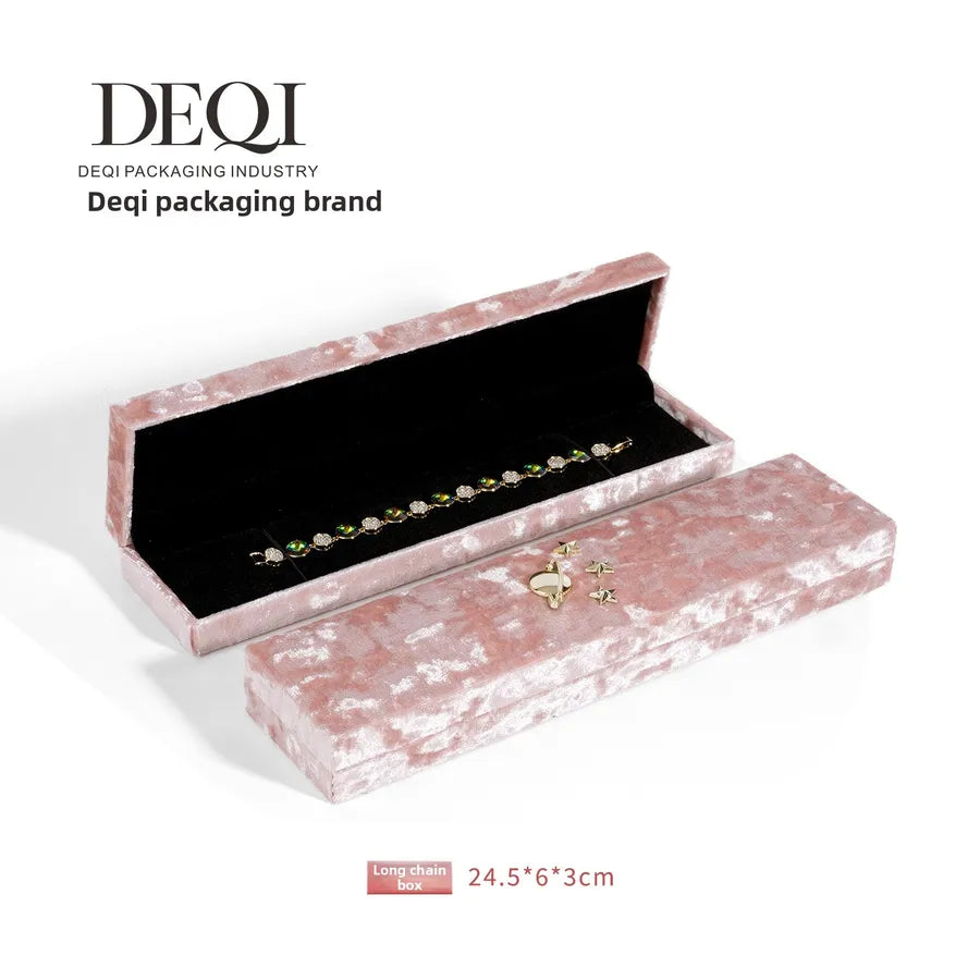 1 Piece Flannel Elegant Simple Style Daily Date Solid Color Jewelry Boxes