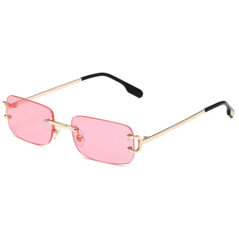 Simple Style Solid Color Pc Square Frameless Glasses