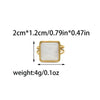 Wholesale Jewelry Vintage Style Simple Style Commute Square Oval Heart Shape 304 Stainless Steel 18K Gold Plated Plating Open Rings